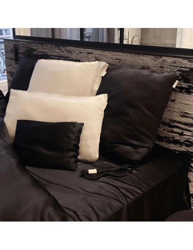 Taie silk midnight black  65/65