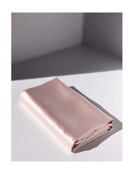 Taie silk blush pink  65/65