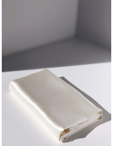 Taie silk powder white  65/65