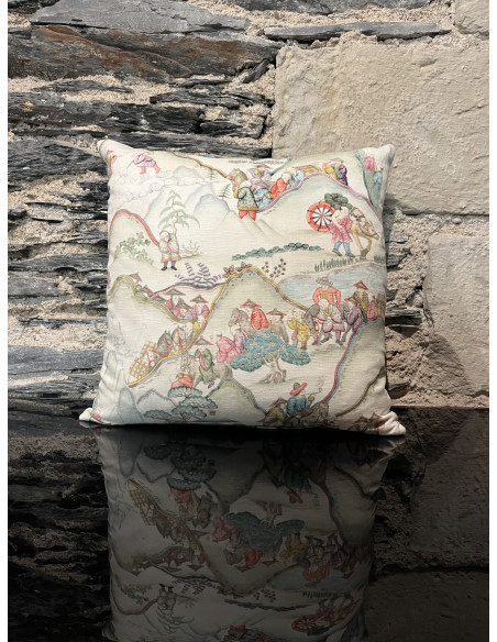Coussin Chinoiserie Verte 40/40