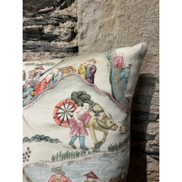 Coussin Chinoiserie Verte 40/40 2