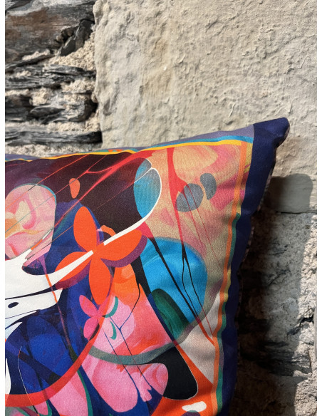 Coussin pantera multicolore  45/45