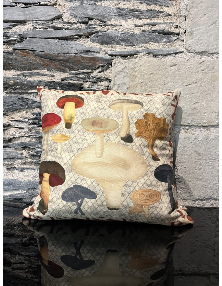 Coussin chanterelle carmine  50/50