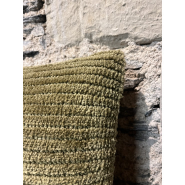 Coussin teddy vert olive  60/30 2