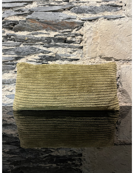 Coussin teddy vert olive  60/30