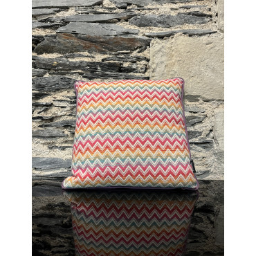 Coussin chevron multicolor  40/40
