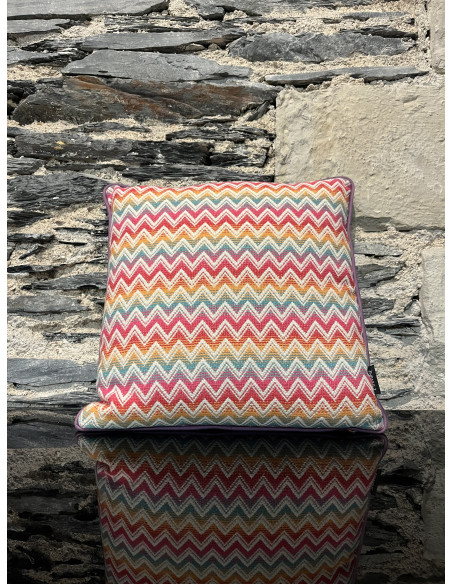 Coussin chevron multicolor  40/40