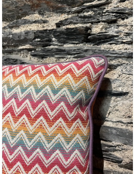 Coussin chevron multicolor  40/40